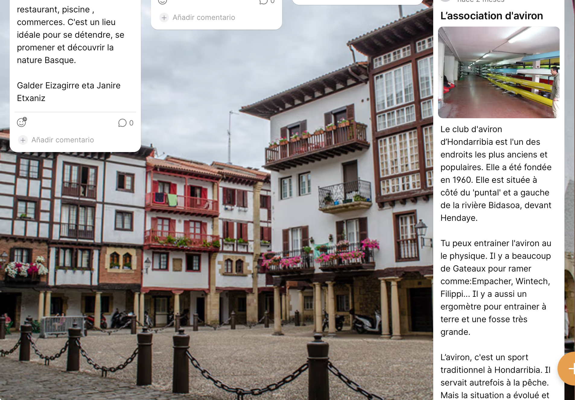 Hondarribia gure ikasleen arabera